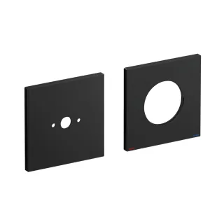 Keuco Rosetten-Set Edition 11 51116, 85 mm, eckig schwarz matt, 51116370092 51116370092