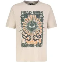 SUBLEVEL T-Shirt Mit Zitat Print und Kosmischem Vintage Design Spirituell Shirt