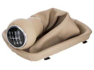 Schaltknauf + Schaltmanschette Beige 6-Gang für Audi A6 4B C5 ab 1997-2004