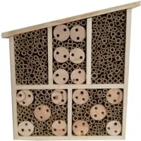 Dehner Insektenhotel Natura Premium Osmia, 32 x 9 x 30 cm, Schutz und Nistmöglichkeit für Wildbienen im eigenen Garten