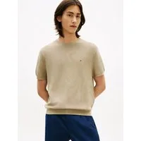 Tommy Hilfiger Kurzarmpullover COOL TOUCH STRUCTURE Relaxed Fit, aus Strick