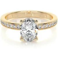 Nicole Manson Diamantring 585 Gold mit Ovaler Labordiamant 1.16ct - 3.20ct, Ovaler