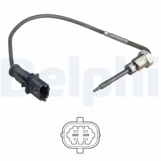 Delphi Abgastemperatursensor Fiat 500l 1,6