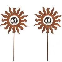 Kobolo Gartenstecker Dekostecker FREYA in Rostoptik - 2-er Set (2 Stück)