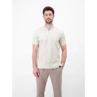 LERROS Poloshirt Poloshirt mit Reißverschlusskragen in Strukturqualität