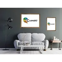 Bilderrahmen Bilderrahmen CLAMARO 'Collage' handgefertigt nach Maß FSC® Holz Moderner eckiger MDF Rahmen inkl. Acrylglas, Rückwand und Aufhänger 60x120 in eiche altholz