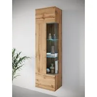 OTTO home Vitrine Kenia, stehend und hängend, Türanschlag wechselbar (1-St) Vitrineschrank mit Glastüren 160 cm Höhe