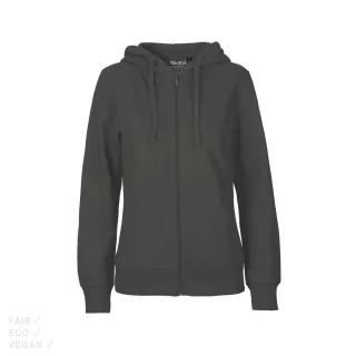 Zip Hoodie grau - leicht tailliert