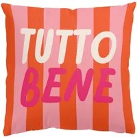 Bilderdepot24 Dekokissen draußen Kissenhülle/ Garten/ Outdoorkissen rosa Sprüche Pop Art, Bezug mit / ohne Füllung Zierkissen Outdoor Sofa Bett
