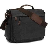 TAN.TOMI Umhängetasche Umhängetasche Herren Schultertasche 15.6 Zoll Kuriertasche aus Canvas, Hochwertige Herrentasche Schultertasche/Kuriertasche/Messenger Bag
