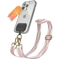 EAZY CASE Handykette Universal für alle Smartphones Boho/Wave/Leo Style, Universal Smartphone-Band für Handy & Hülle Rosa Camouflage