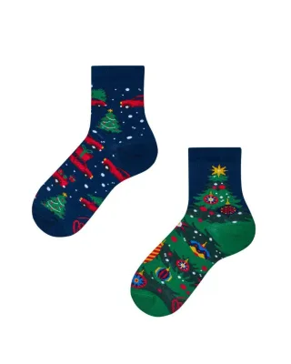 many mornings - Socken - Xmas Tree grün/blau - Gr. - 34