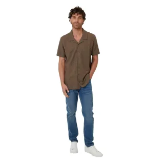 Threadbare - "Antti" Hemd für Herren, leger, kurzärmlig (Khaki)
