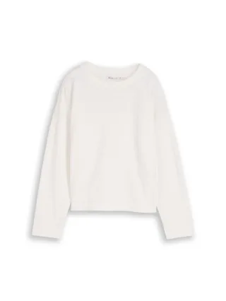 Denim Tom Tailor - Jacquard Sweatshirt off white - Gr. - XS