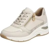 Rieker Sneaker mit seitlichem Reißverschluss,Freizeitschuh,Schnürschuh, schmale Form