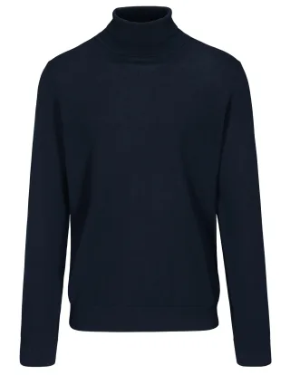 COMMANDER Finest Clothing - Rollkragen Pullover, uni dark navy - Gr. - XL