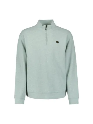 No Excess - Sweater Half Zip Melange seablue - Gr. - M