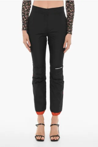 Nylonhose mit Knöchelreißverschluss in Schwarz