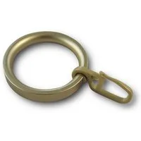 nodeko Gardinenring Vorhangringe Ø 32 x 43 mm, Kunststoff, für Gardinenstangen Ø 16 mm bis 20 mm, (Packung, mit Faltenlegehaken), mit Kerbe zum Einklipsen des Faltenhakens