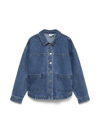 VERO MODA - VMJAMIE LS DENIM SHACKET MIX GA NOOS Medium Blue Denim - Gr. - XS
