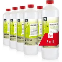 Höfer Chemie GmbH 6x 1 Liter Essigsäure 60% in Flaschen Grundreiniger