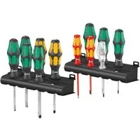 Wera Schraubendreher Kraftform Big Pack XXL 2, (Set, 12-teiliges Schraubendreher Allround-Set), Lasertip verhindert Herausrutschen