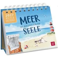 groh Verlag Tischkalender Mini-Wochenkalender 2027: MEER ist Balsam für die Seele