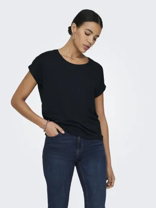 ONLY - ONLMOSTER S/S O-NECK TOP NOOS JRS Black - Gr. - S