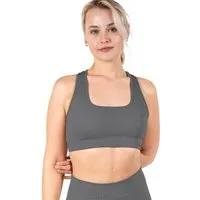 Stark Soul® Sporttop Sport Bra "reflect" Racerback, herausnehmbare Cups - Sport BH