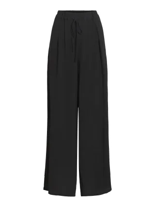 VILA - VISURASHIL RW WIDE PANTS Black Beauty - Gr. - 36