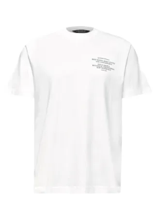 Street One - T-Shirt mit Rundhals und Chestprint weiß - Gr. - XL