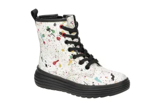 Geox J16ETA PHAOLAE GIRL M?dchen Boots wei?/multicolor wasserdicht atmungsaktiv