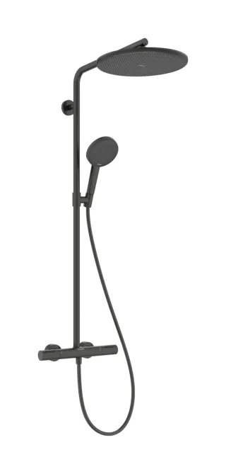 Hansgrohe Showerpipe Raindance Alive S Puro 300 1jet EcoSmart mit Thermostat brushed black chrome  24593340