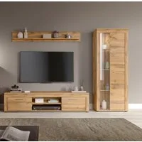 OTTO home Wohnwand AOSTA, Breite 235cm, 3-teilige Wohn-Kombination, (3-St., bestehend aus: Lowboard, Wandboard, Vitrine), Wohnwand, Kombination, Anbauwand, Möbel Set, Schrankwand, Möbel Kombi