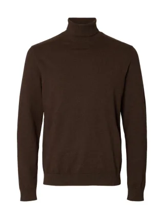Selected - Rollkragenpullover - Slhberg braun - Gr. - M
