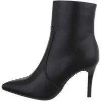 Ital-Design Elegante Ankle Boots für Damen mit hohem Absatz High-Heel-Stiefelette (84463244) Pfennig-/Stilettoabsatz High-Heel Stiefeletten in Schwarz