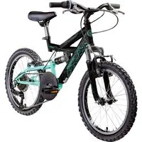 Galano Mountainbike FS180, 6 Gang Saiguan, Kettenschaltung, Kinderfahrrad 6 Gang 18 Zoll ab 5 Jahre 115-130 cm Mountainbike Fully