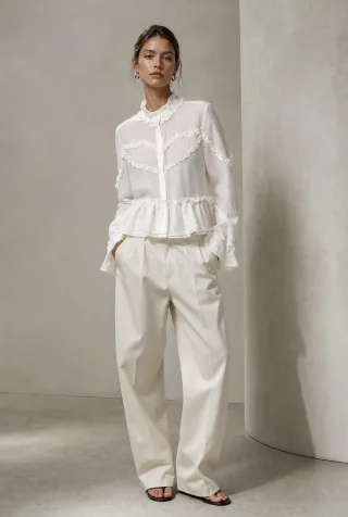 Jane Lushka - Netty bohemian style Blouse white - Gr. - L