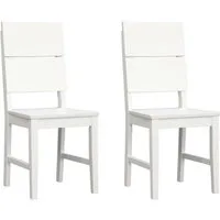 Woodroom Holzstuhl Kota (2er-Set aus massiven Heveaholz, lackiert), modernes Stuhl-Set aus Massivholz