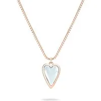 Liebeskind Berlin Kette mit Anhänger Schmuck Geschenk Edelstahl Halskette Glass Heart, mit Glasstein