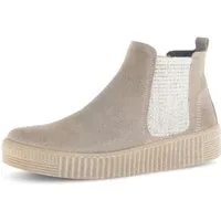 Gabor Chelseaboots, Plateau, Stiefelette, Schlupfschuh mit dezenten Kontrastnähten