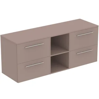 Ideal Standard Möbel-Set 160cm i.life B 4 Auszüge 2 mi.off.Fächer Gr.Chrom Greige matt, T5844NH T5844NH