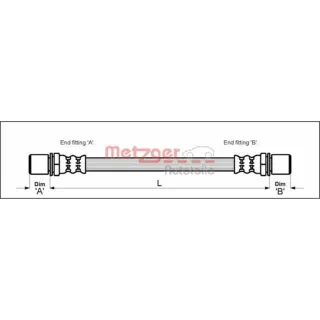 Metzger Bremsschlauch hinten Toyota Camry Carina Corolla
