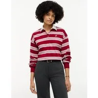 Tommy Hilfiger Sweatshirt RUGBY STP LS POLO SWEATSHIRT Baumwolle