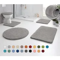 Kleine Wolke Badematte RELAX, Badvorleger, Badezimmer Teppich, Höhe 30 mm, rutschhemmend beschichtet, fußbodenheizungsgeeignet, Polyacryl, WC-Deckelbezug, WC-Deckelbezug, Badteppich, meliert, rechteckig, rund & als Set erhältlich