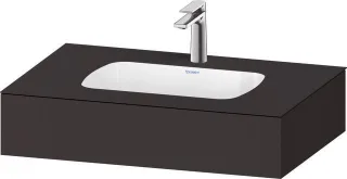 Duravit Qatego Einbauwaschtisch mit Konsole Graphit Supermatt 800x550x170 mm - QA4690080800000 QA4690080800000