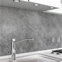 danario Küchenrückwand Folie selbstklebend - Matt - Spritzschutz Küche - versteift & robust