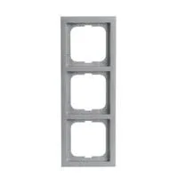 Rahmen dreifach, Kunststoff, lackiert, matt, Unterputzmontage, future linear, Typ 1723-183K aluminium (gebürstet), Retail