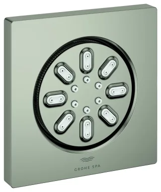 GROHE Seitenbrause 26802 Rainshower Aqua eckig 2 Strahl 3,3 l/min satin steel, 26802MS0 26802MS0