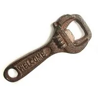 B&S Dekoobjekt Flaschenöffner Schraubenschlüssel massiven Gusseisen 15 cm